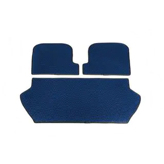 Trunk mat 3-piece set (EVA, Blue) Volvo XC90 2002-2014 photo 1
