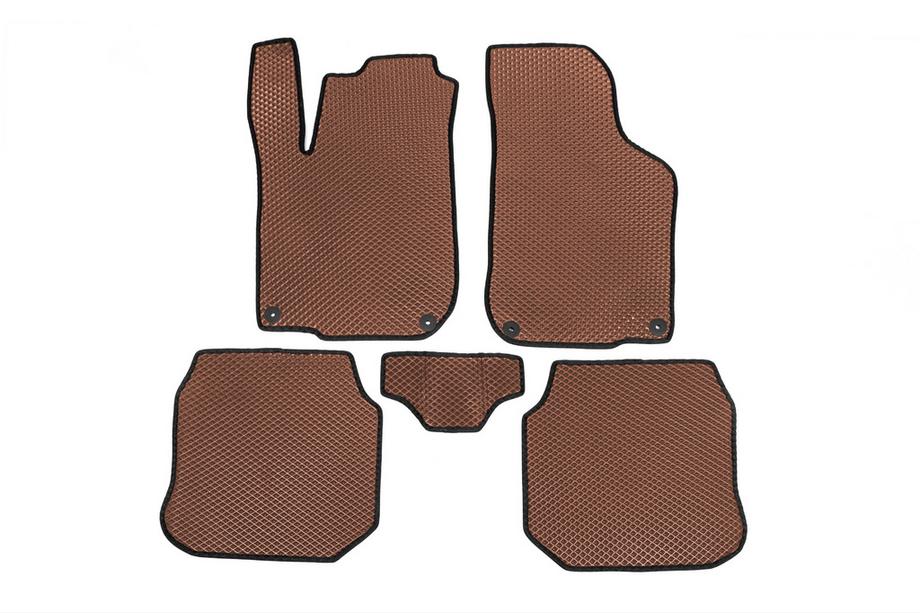 Volkswagen Bora 1998-2004 EVA Floor Mats (Brown) Image