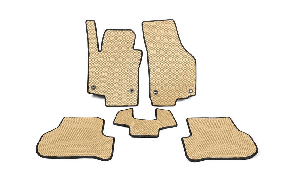Volkswagen Golf 6 2008-2014 EVA Floor Mats (Beige) Image