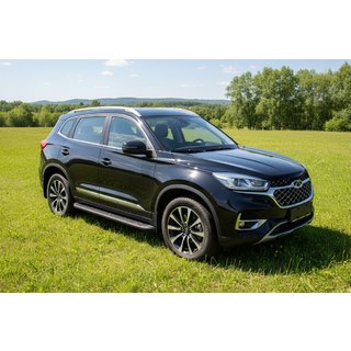 Side Steps Tayga Black (2 pcs, Aluminum) Chery Tiggo 8 2017- photo 1