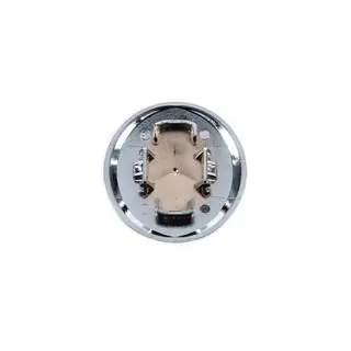 Hood emblem delete cap for Mercedes (blue and chrome, 57mm) photo 3