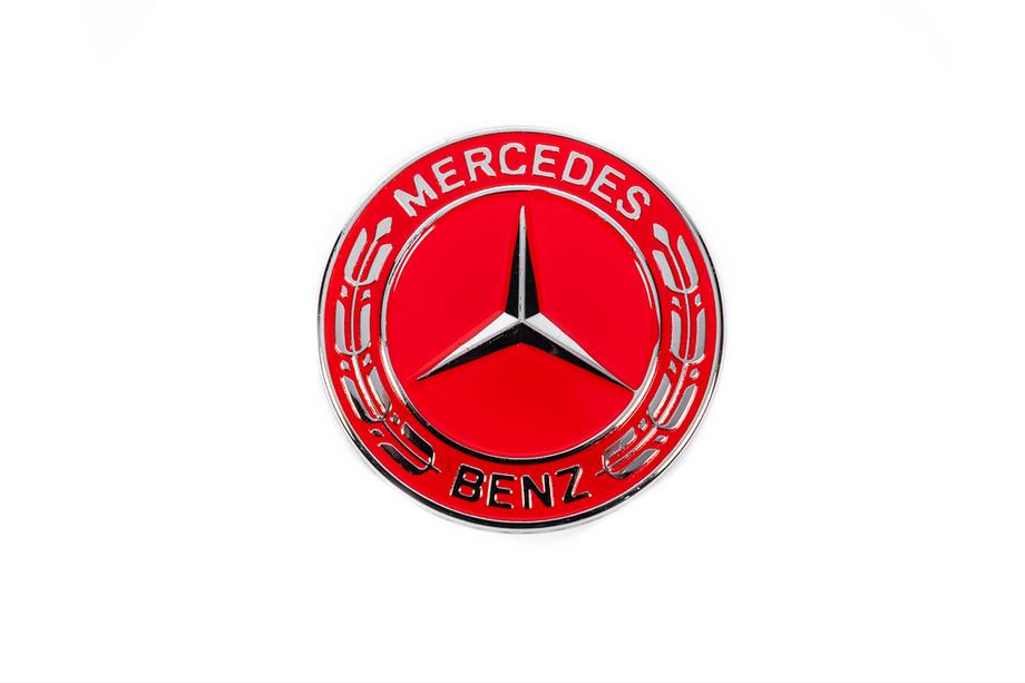 Mercedes-Benz Hood emblem delete cap for Mercedes (red, 57mm) Image