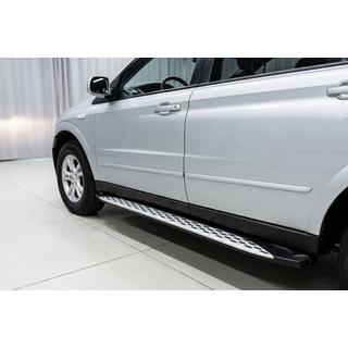 Side Steps Shining V1 (2 pcs, Aluminum) SsangYong Action 2005-2018 photo 1