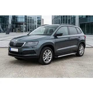 Side Steps Shining V1 (2 pcs, Aluminum) Skoda Karoq 2018- photo 1