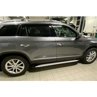 Side Steps Shining V1 (2 pcs, Aluminum) Skoda Kodiaq 2016-2023 photo 4