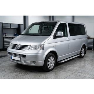 Side Steps Shining V1 (2 pcs, Aluminum) Volkswagen T5 Transporter 2003-2010 photo 1
