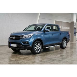Side Steps Shining V1 (2 pcs, Aluminum) SsangYong Musso ІІ 2018- photo 1