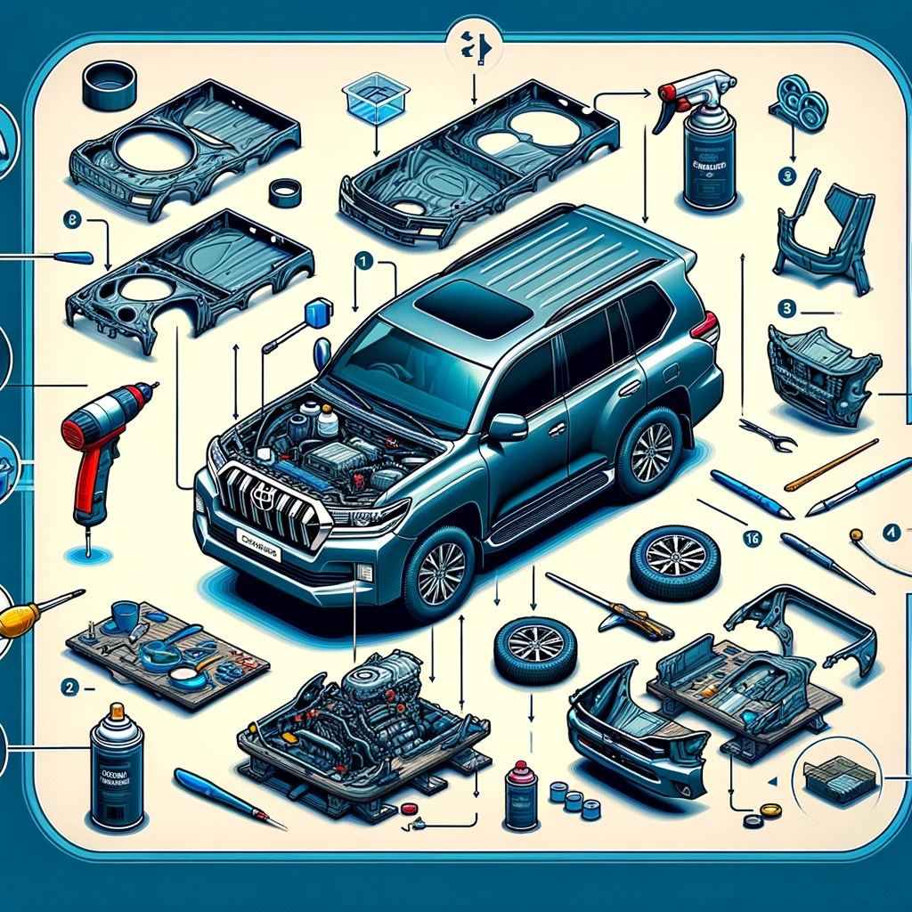 Simplifying the process of installing a body kit on a Toyota Land Cruiser 200