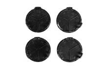 Mercedes-Benz Wheel center caps 71/74 mm without ring (4 pcs, grey with black logo) photo 3