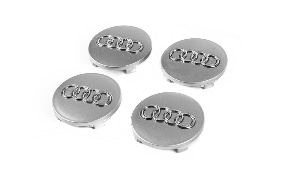 Audi Wheel center caps 60/58mm gray ad5957s (set of 4) Image