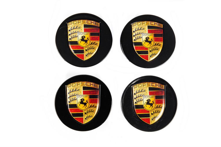 Porsche Wheel center caps 76/71mm black (set of 4) Photo 2