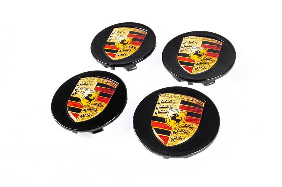 Porsche Wheel center caps 76/71mm black (set of 4) Photo 1