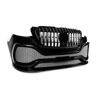 Front bumper with grille (polypropylene, paintable) photo 3