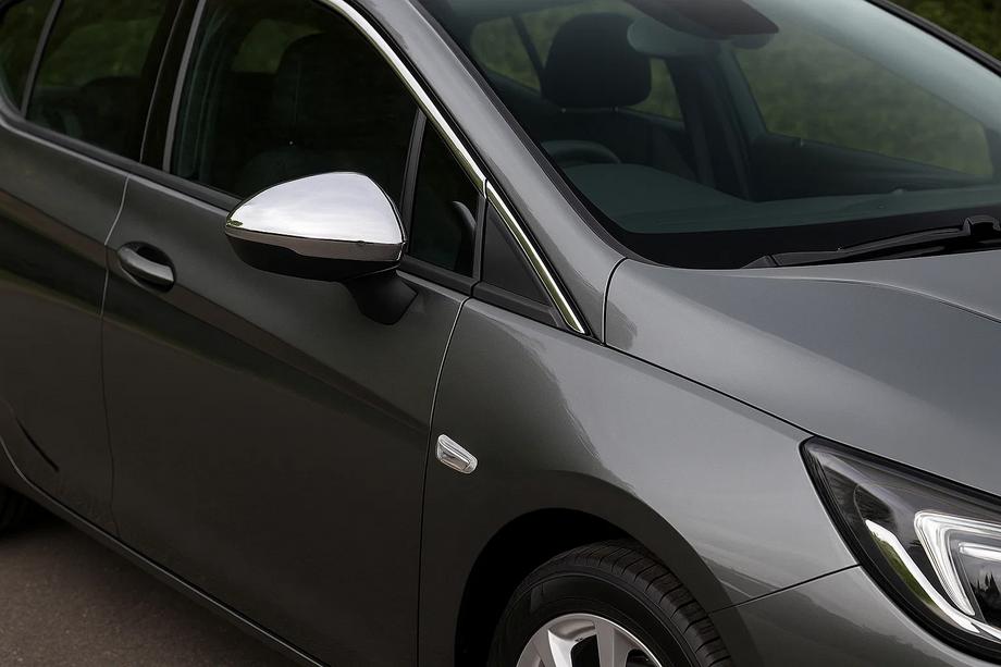 Opel Astra K 2016-2021 Mirror Covers (2 pcs, Stainless Steel) Image
