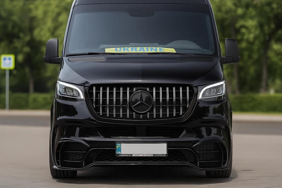 Mercedes Sprinter W907/W910 2018- Front Bumper with Grille V2 (AMG) Photo 9