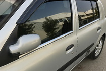 Renault Clio II 1998-2005 Exterior Window Trim (HB, 4 pcs, Stainless Steel) photo 2