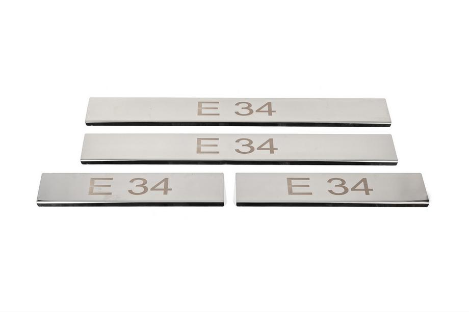 BMW 5 Series E34 1988-1995 Door Sill Covers (4 pcs, Carmos V3) Photo 1