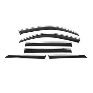 Window Deflectors with Chrome Trim Niken Luxury (6 pcs) Toyota Land Cruiser Prado 150 2009-2023 photo 2