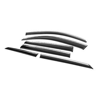 Window Deflectors with Chrome Trim Niken Luxury (6 pcs) Toyota Land Cruiser Prado 150 2009-2023 photo 3