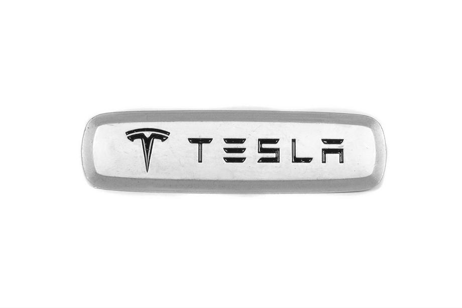 Tesla Aluminum Badge for Car Mats (1 pc) Image