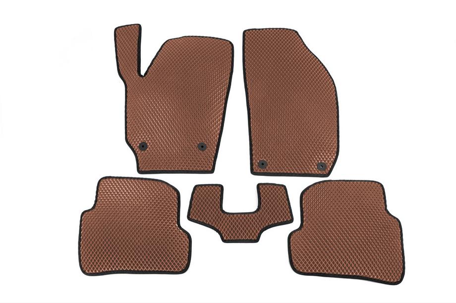 Skoda Fabia 2007-2014 EVA Floor Mats (Brown) Photo 1
