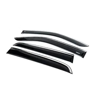 Window deflectors with chrome trim (4 pcs, Niken) photo 2