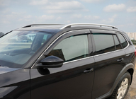 Skoda Kamiq 2019- Window deflectors with chrome trim (2019-2023, 4 pcs, Niken) photo 1