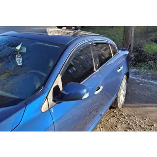 Window deflectors with chrome trim (4 pcs, Niken) photo 1