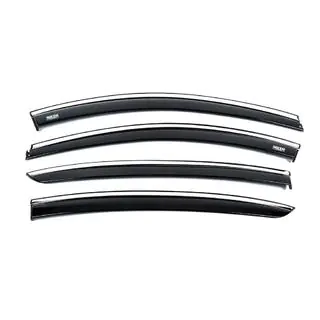 Window deflectors with chrome trim (4 pcs, Niken) photo 2