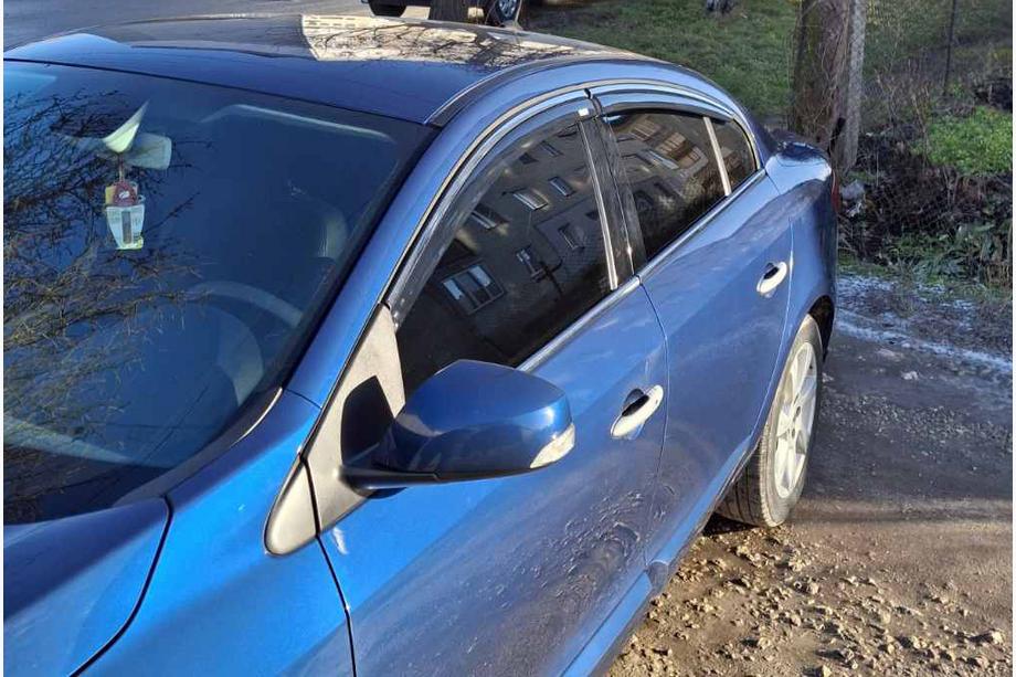 Renault Fluence 2009-2016 Window deflectors with chrome trim (4 pcs, Niken) Photo 1