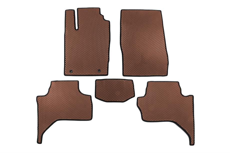 Mitsubishi L200 2015-2024 EVA car mats (Long Base, Brown) Photo 1