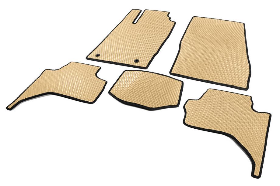 Mitsubishi L200 2015-2024 EVA floor mats (Long base, Beige) Photo 2