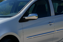 Renault Clio III 2005-2012 Exterior Window Trim Stainless Steel (4 pcs) photo 1