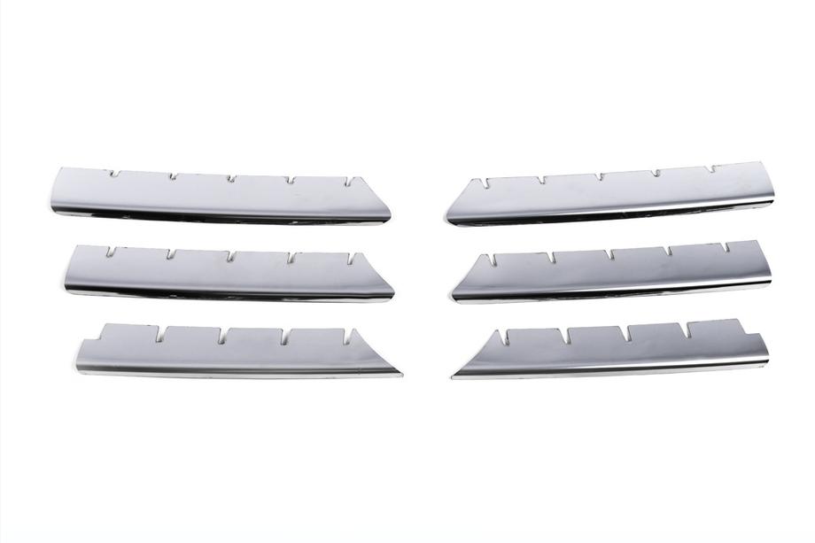 Renault Megane II 2004-2009 Chrome Grille Covers (Model 2004-2006, 6 pcs, Stainless Steel) Carmos - Turkish Stainless Steel Photo 3