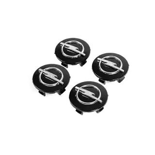 Wheel center caps 55/43mm op5543b (black, 4 pcs) photo 1