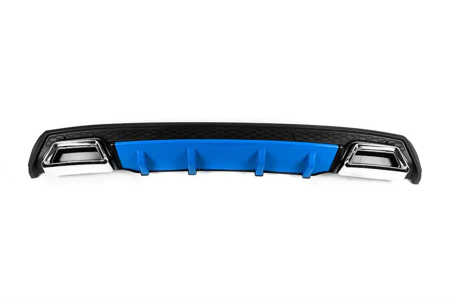 Universal Rear Diffuser DPT V-3 (ABS) (Blue+Black Gloss) Image
