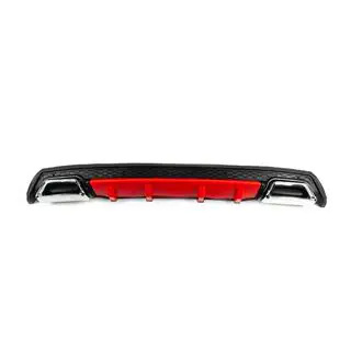 Universal Rear Diffuser DPT V-5 (ABS) (Red+Black Gloss) photo 1
