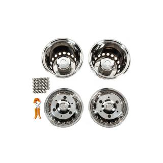 Stainless Steel Wheel Covers Exclusive V3 (2-ring design, 4 pcs) Mercedes Sprinter W907/W910 2018- photo 1