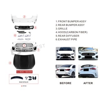 Body Kit AMG A45 (Type-B) Mercedes A-сlass W177 2018- photo 2