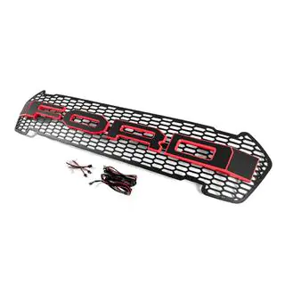 Front Grille (2015-2018, Red, LED) photo 2