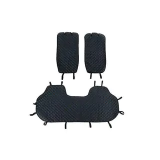 Rear seat covers (set, Black with blue stitching) photo 1
