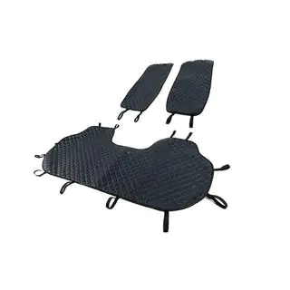 Rear seat covers (set, Black with blue stitching) photo 2