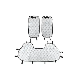 Rear seat covers (set, Black with blue stitching) photo 3