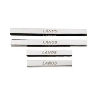 Door Sill Protectors Carmos V3 (4 pcs, Stainless Steel) Daewoo Lanos 1998-2017 photo 1