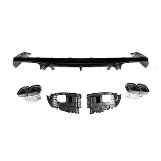 Rear Diffuser Black with Black Tips (AMG63 Design) photo 2