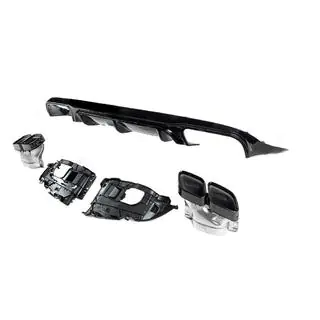 Rear Diffuser Black with Black Tips (AMG63 Design) photo 4
