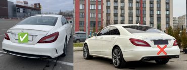 Mercedes CLS C218 2011-2018 Rear diffuser with exhaust tips Black (2015-2018, CLS63 design) photo 3