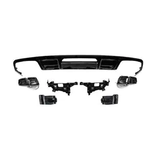Rear diffuser with exhaust tips Black (2015-2018, CLS63 design) photo 2