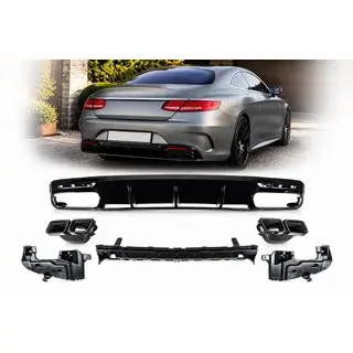 Rear Diffuser with Tips Black (2018-2020)