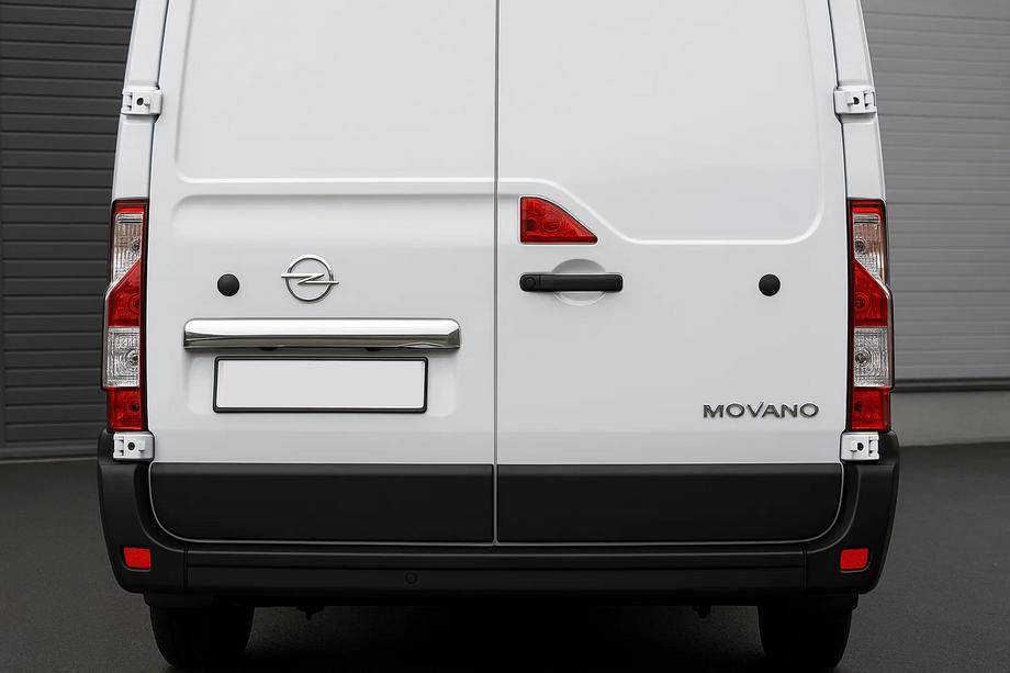 Opel Movano 2021- Chrome trim above license plate (stainless steel) Carmos - Turkish Stainless Steel Photo 1